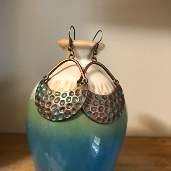 Artistic Turquoise and Bronze Earrings👛$10 each or create your bundle of 3 for - Picture 1 of 5